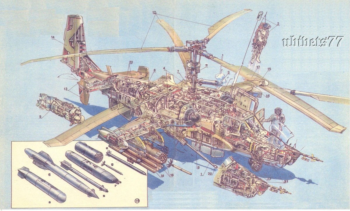 Боевой ударный вертолет ка-50 "черная акула"