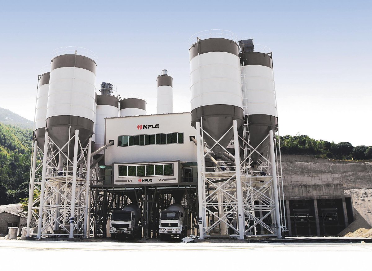 Бетонный завод hzs120