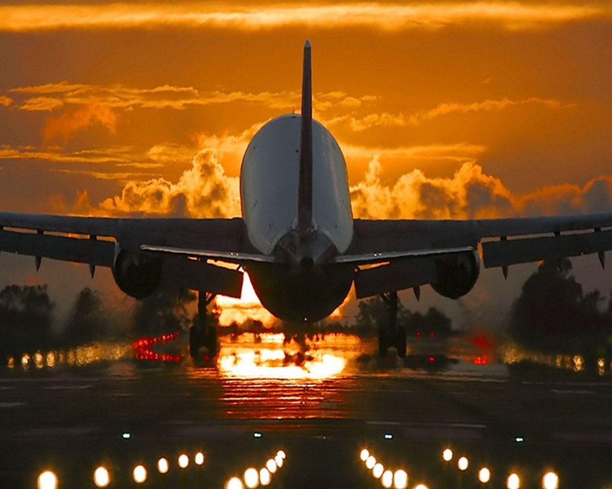 Боинг 747 взлет