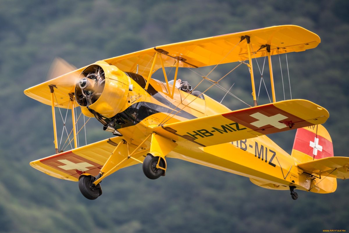Самолет Пайпер биплан