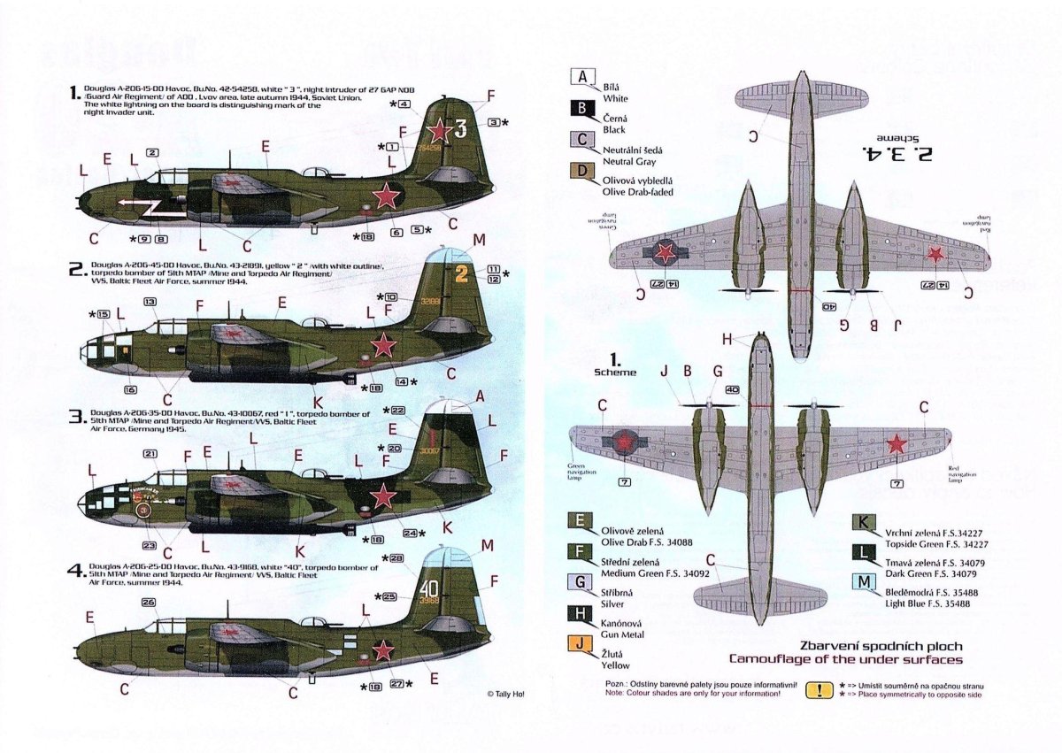 Douglas a-20 Havoc чертежи