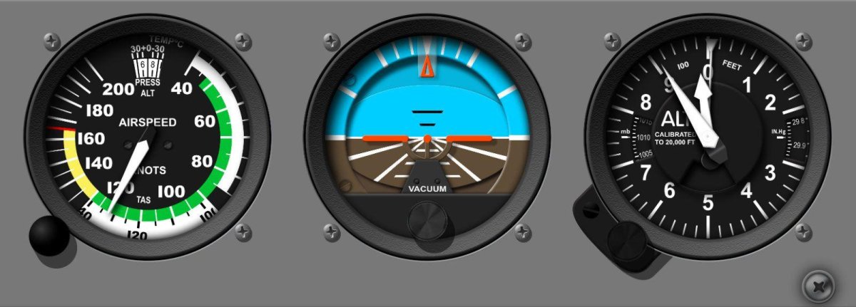 Приборная панель Cessna 172