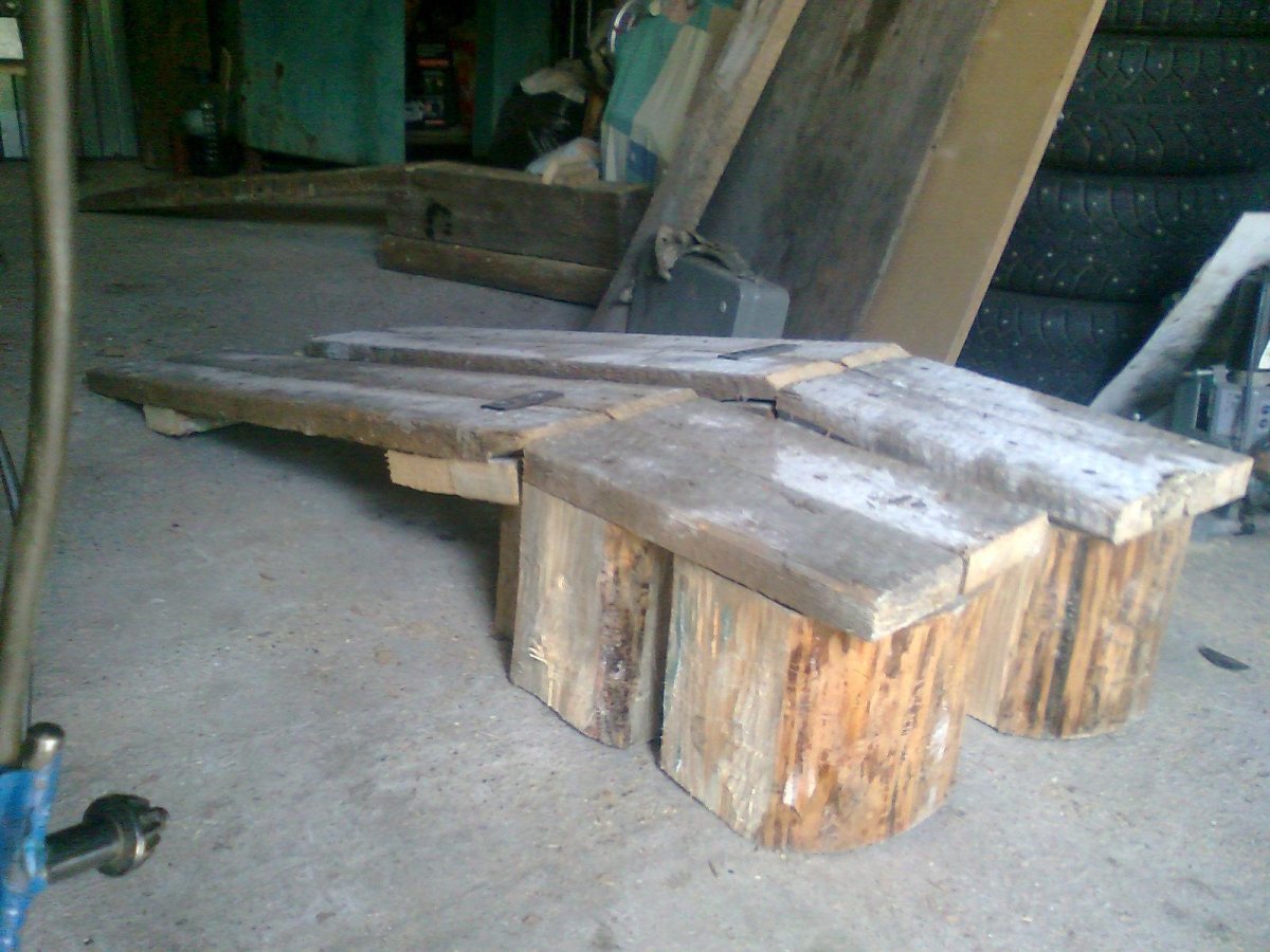 Эстакада из бруса 150х150