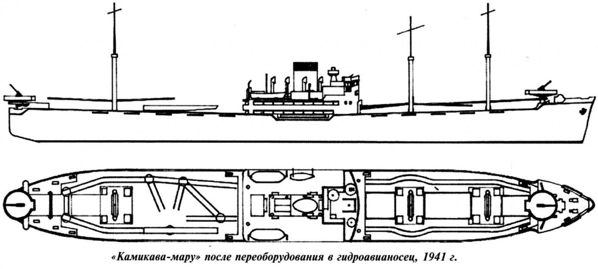 Чертежи гидроавианосец "Ниссин"