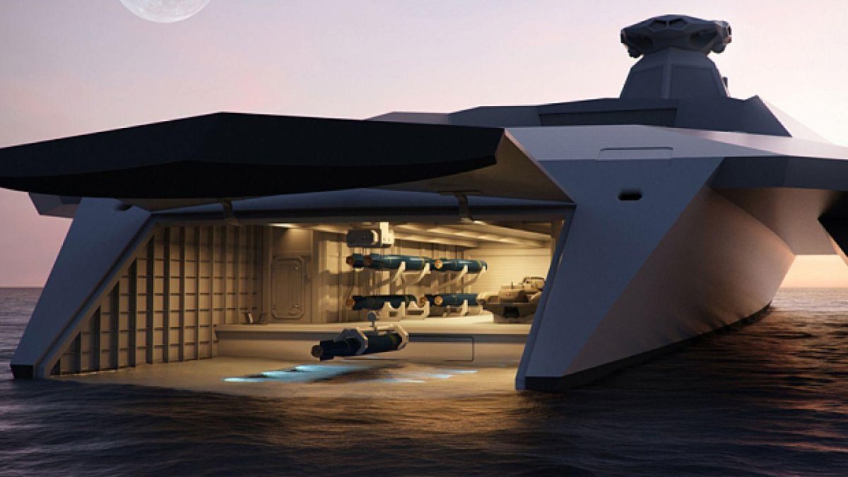 Авианосец тримаран будущего