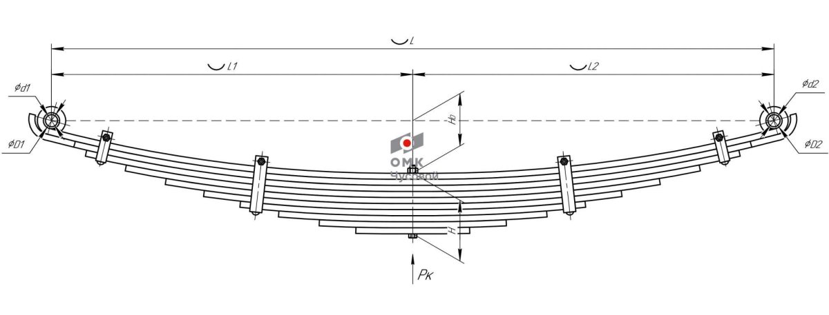 Задняя рессора ГАЗ 3308