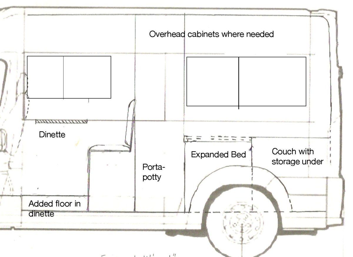 Fiat Ducato Camper автодом чертеж