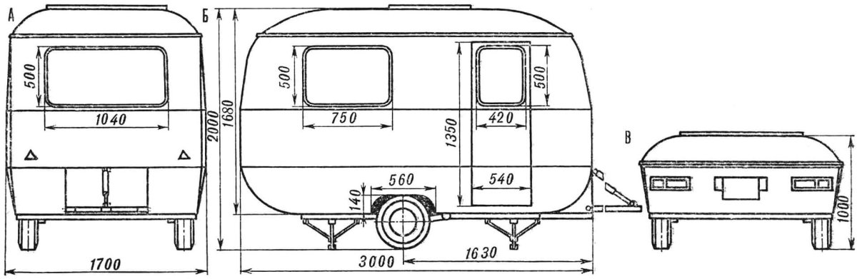 Габариты автодома прицепа