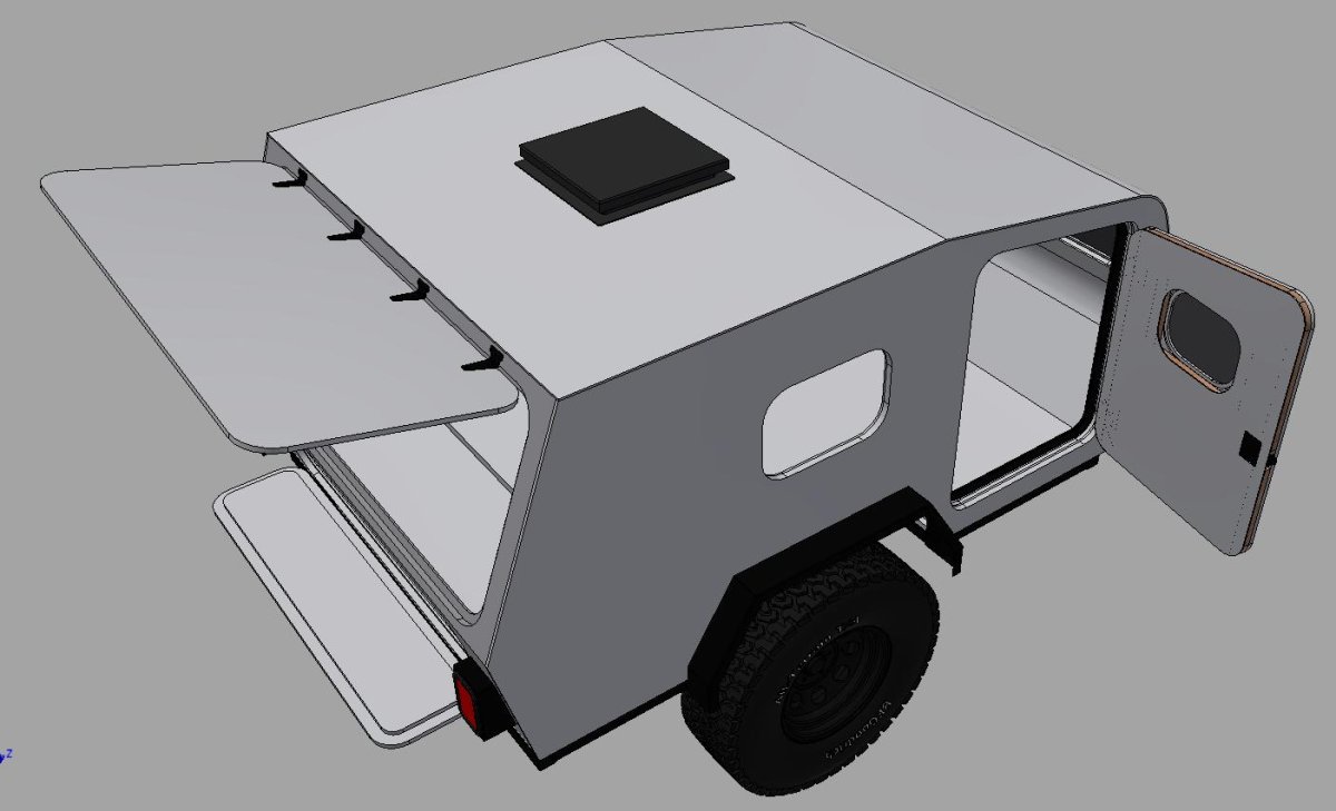 Прицеп кемпер скетчап