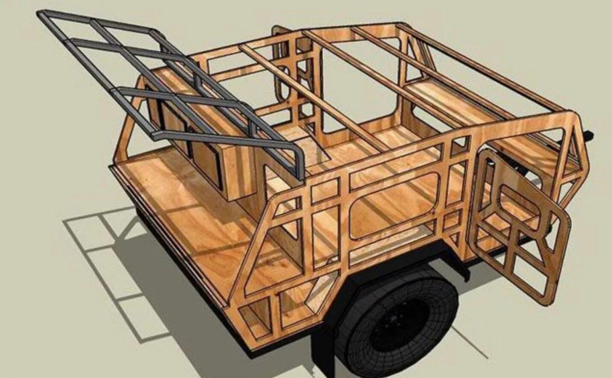 Прицеп кемпер скетчап