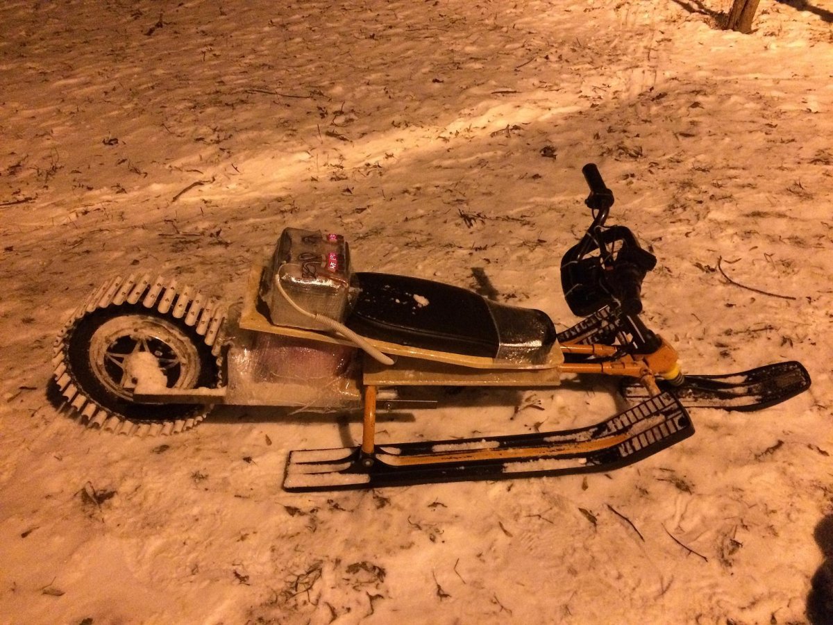 Снегоход из бензопилы штиль 180