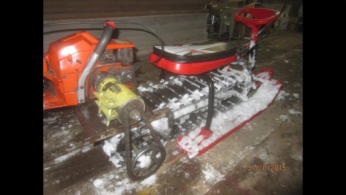 Снегоход из бензопилы штиль 180