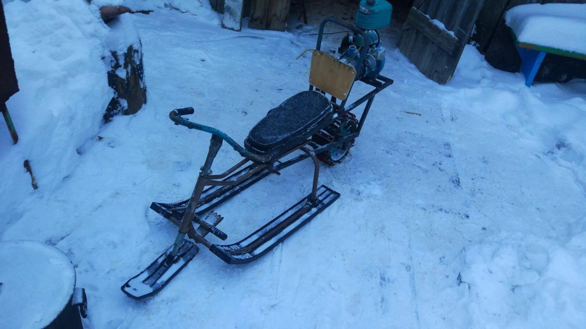 Мотосани из бензопилы Урал