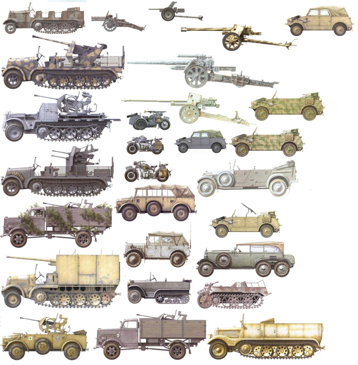 Немецкая техника второй мировой войны вид сбоку