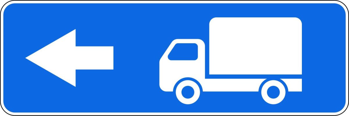 Дорожный знак 6.15.2 направление движения для грузовых автомобилей