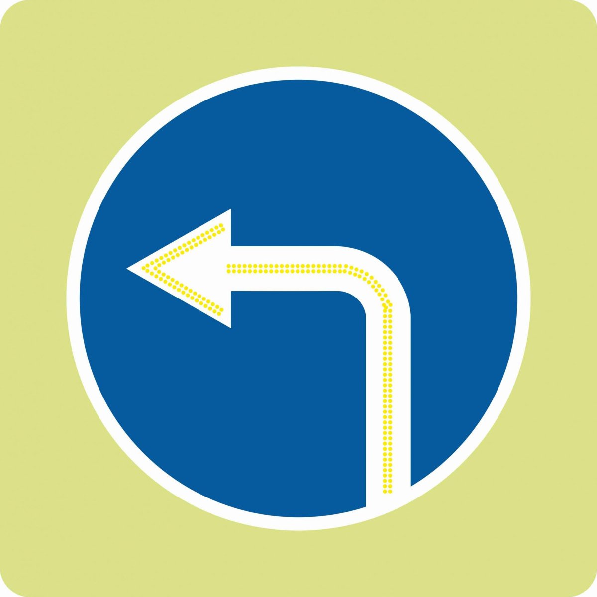 Знак движение налево