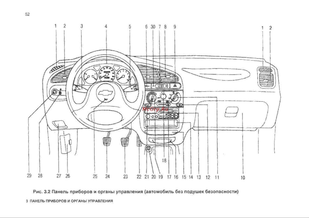 Панель управления Ланос Шевроле 2008