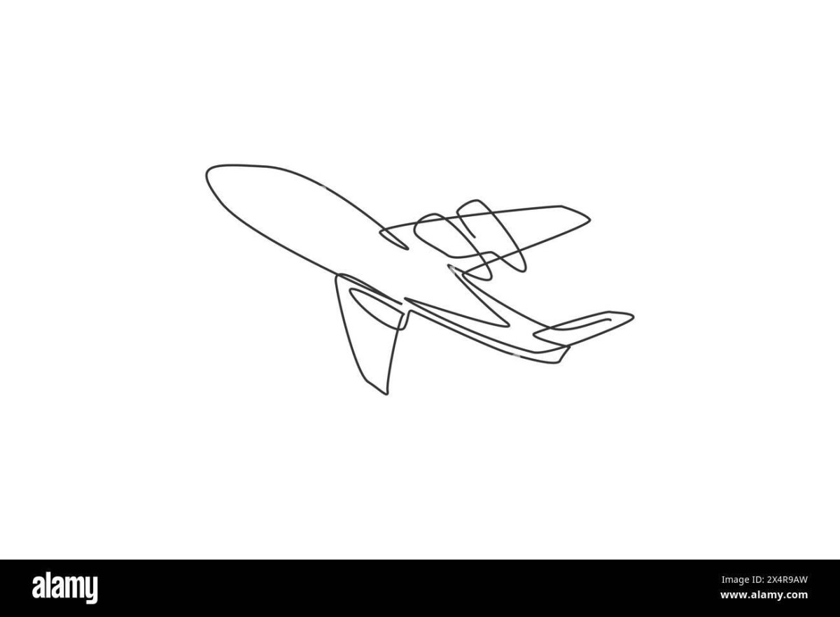 Самолет рисунок Минимализм