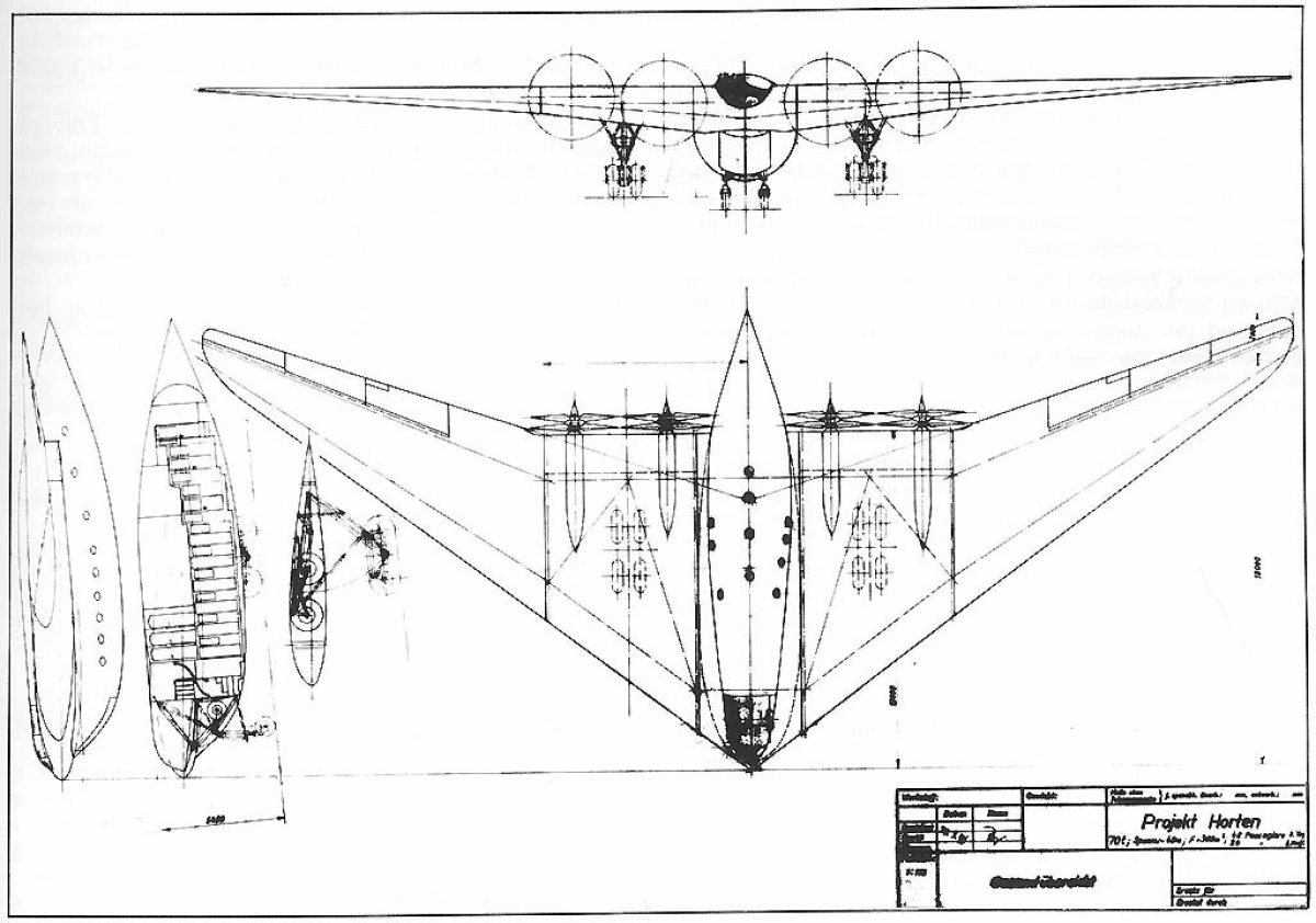 Horten 229 чертёж