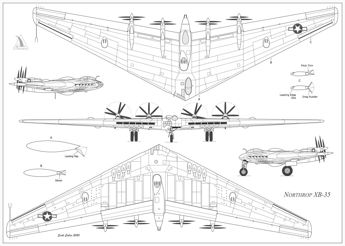 Horten ho IX чертеж