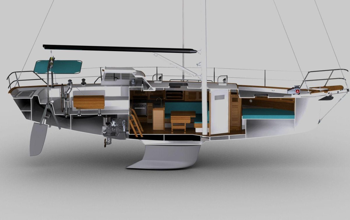 Крейсерская парусная яхта планировка