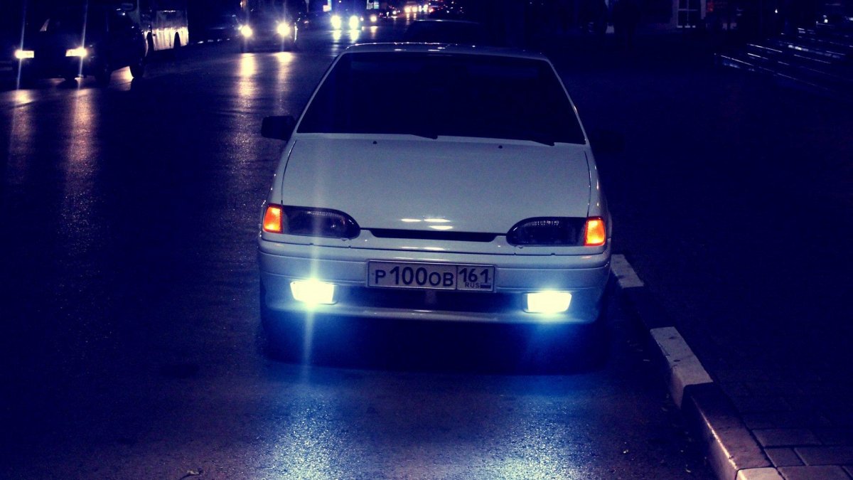 Лада 2114 тонированная ночью