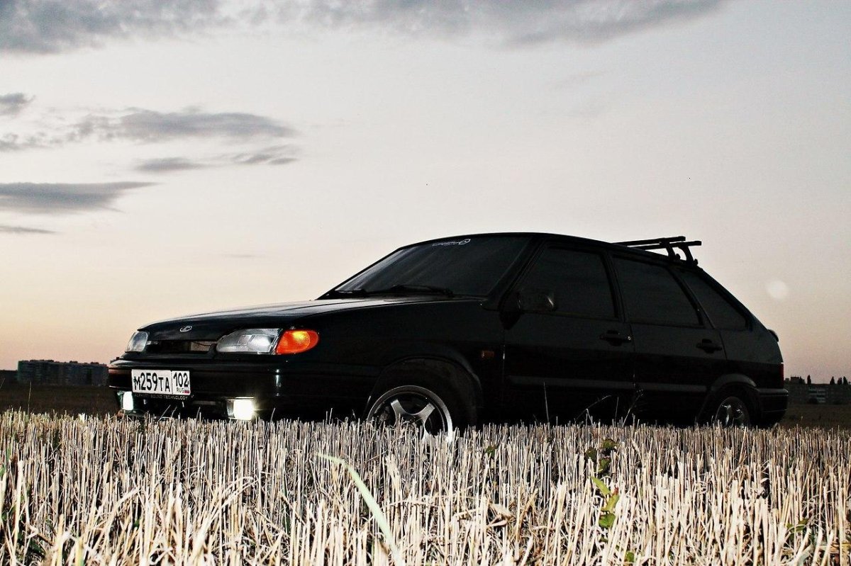 ВАЗ 2114 черная тонированная