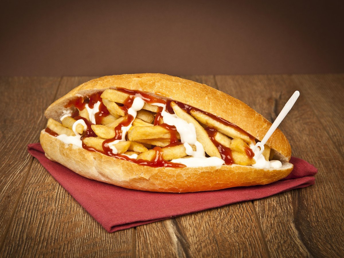 Сэндвич с картошкой фри