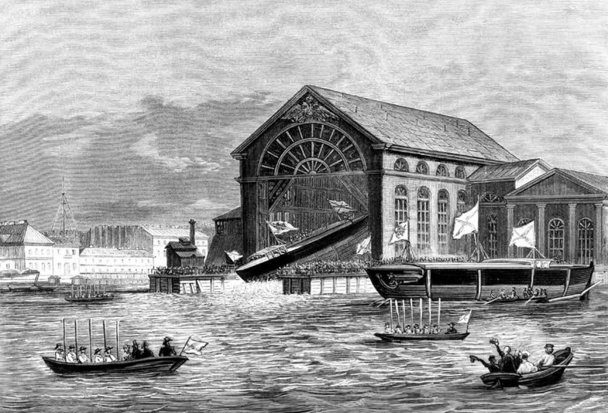 Адмиралтейская верфь в Санкт-Петербурге при Петре 1