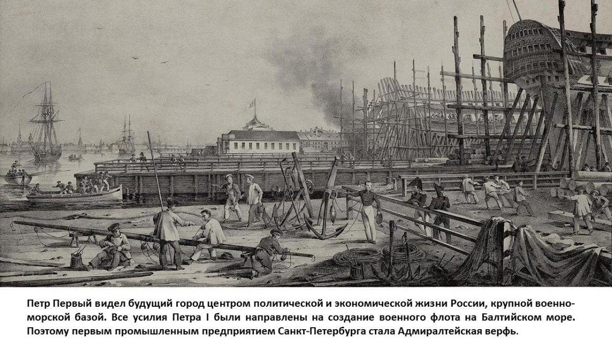 Петр первый в Адмиралтейских верфях