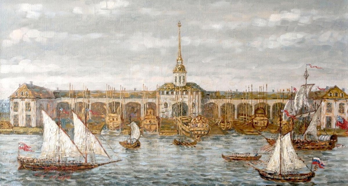 Адмиралтейская верфь в Санкт-Петербурге при Петре 1