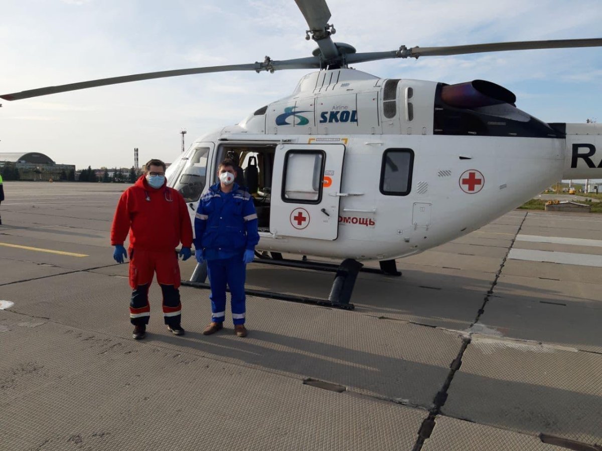 Санитарный вертолет Еврокоптер