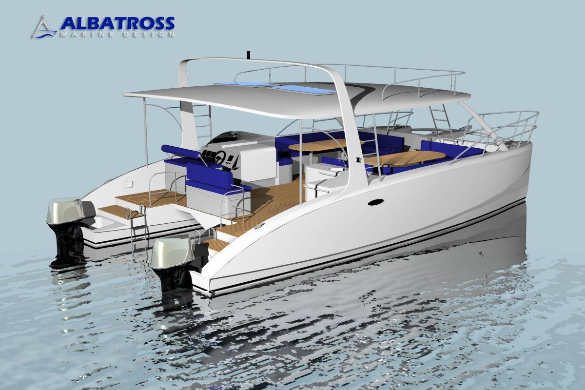 Моторный катамаран 310см