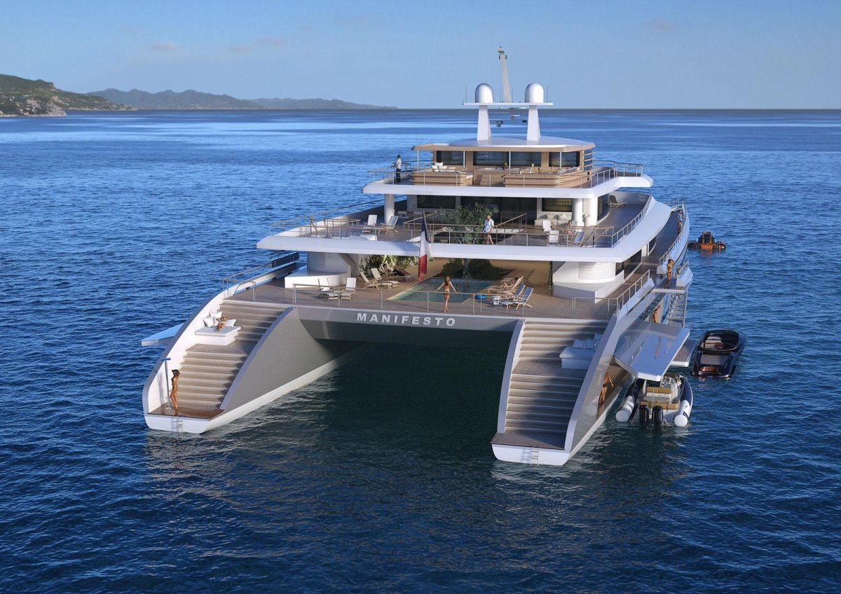 Морские мега яхты катамараны моторные