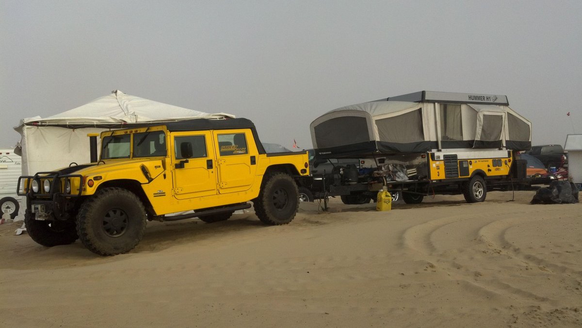 Хаммер h1 с прицепом