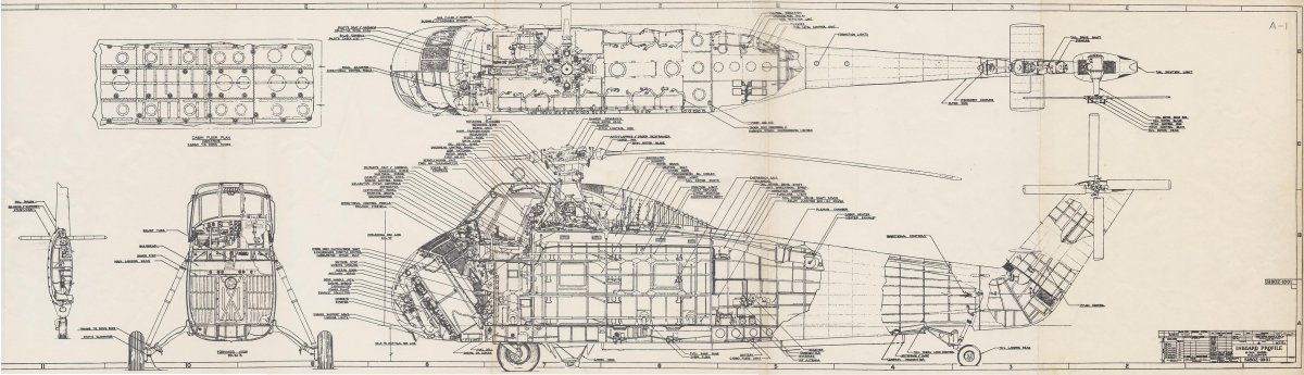 Sikorsky h-34 чертеж