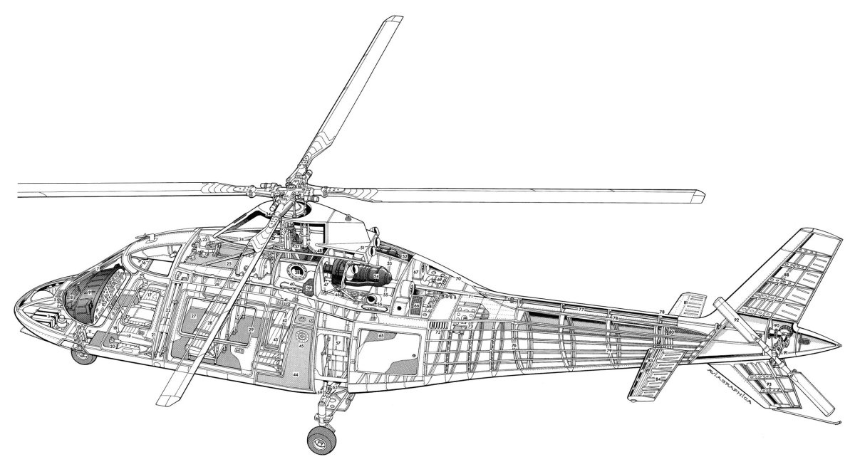 Aw139 чертеж