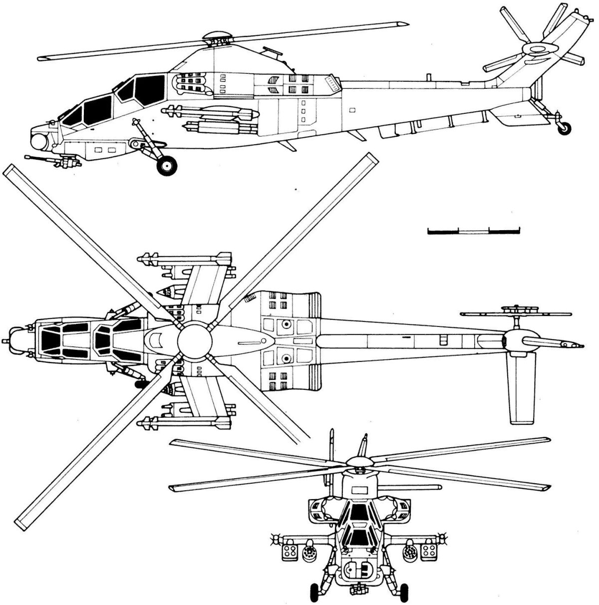 Ah-64 Apache чертеж