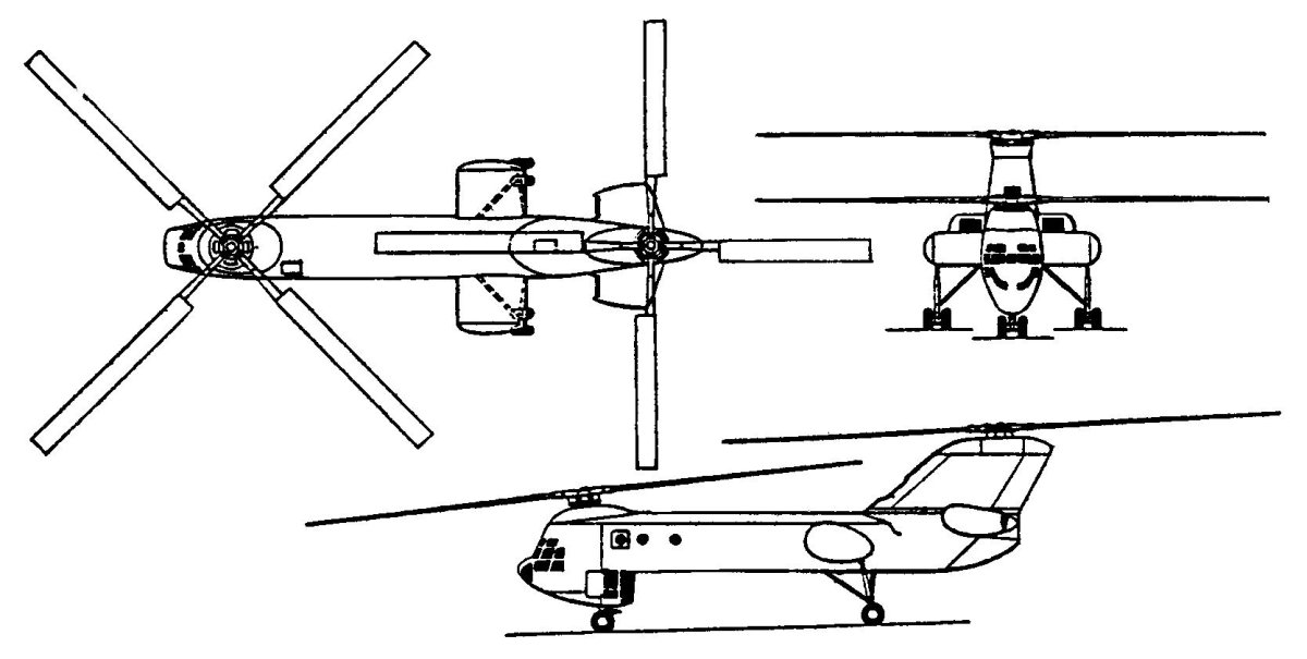 Двухвинтовой вертолет продольной схемы