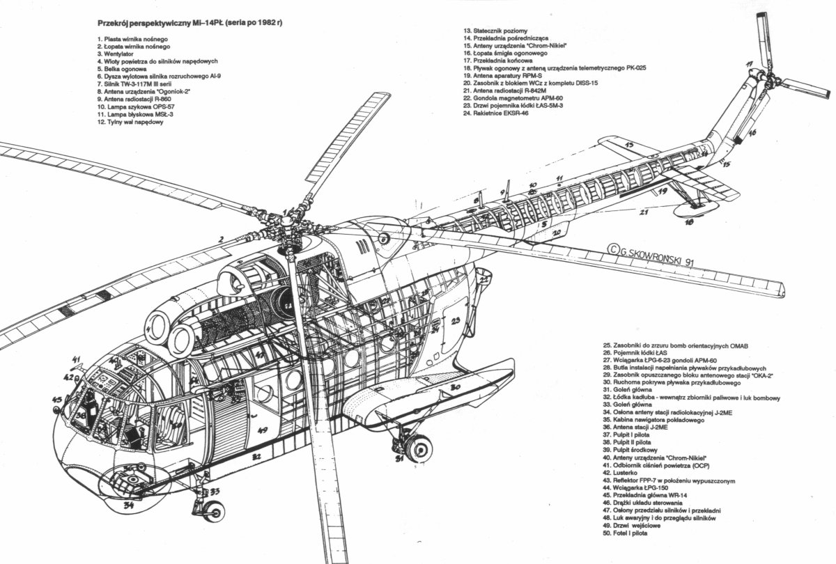 Компоновочная схема вертолета ми-8