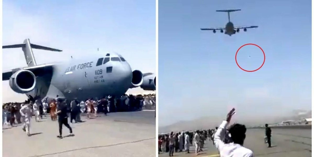 Афганистан падают с самолета