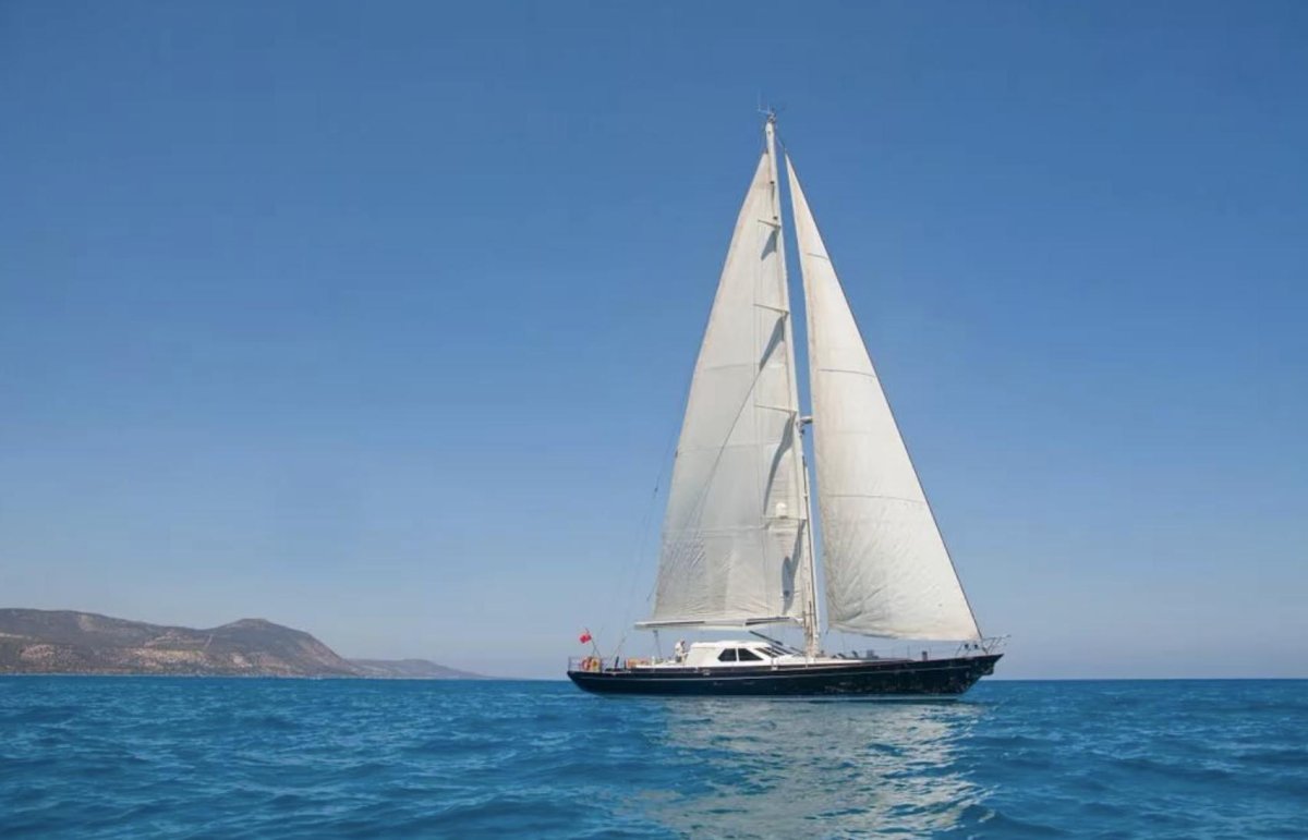 Парусная яхта в море