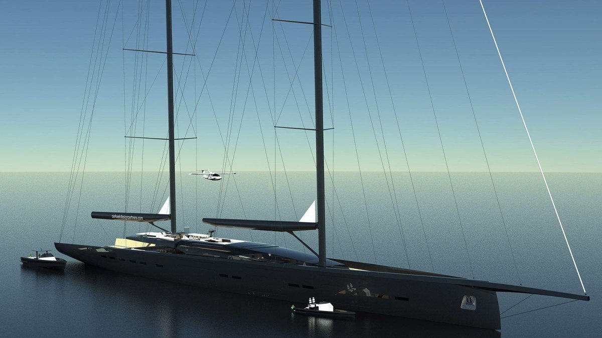 Концепт парусной яхты c300