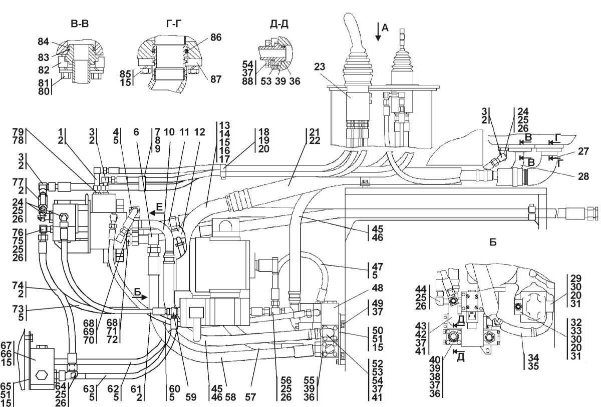 Схема гидравлики ЧЕТРА т11