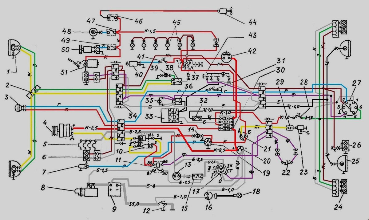 Электрооборудование проводка трактора т40