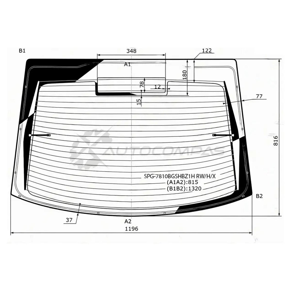 Шкода Октавия a5 заднее стекло размер