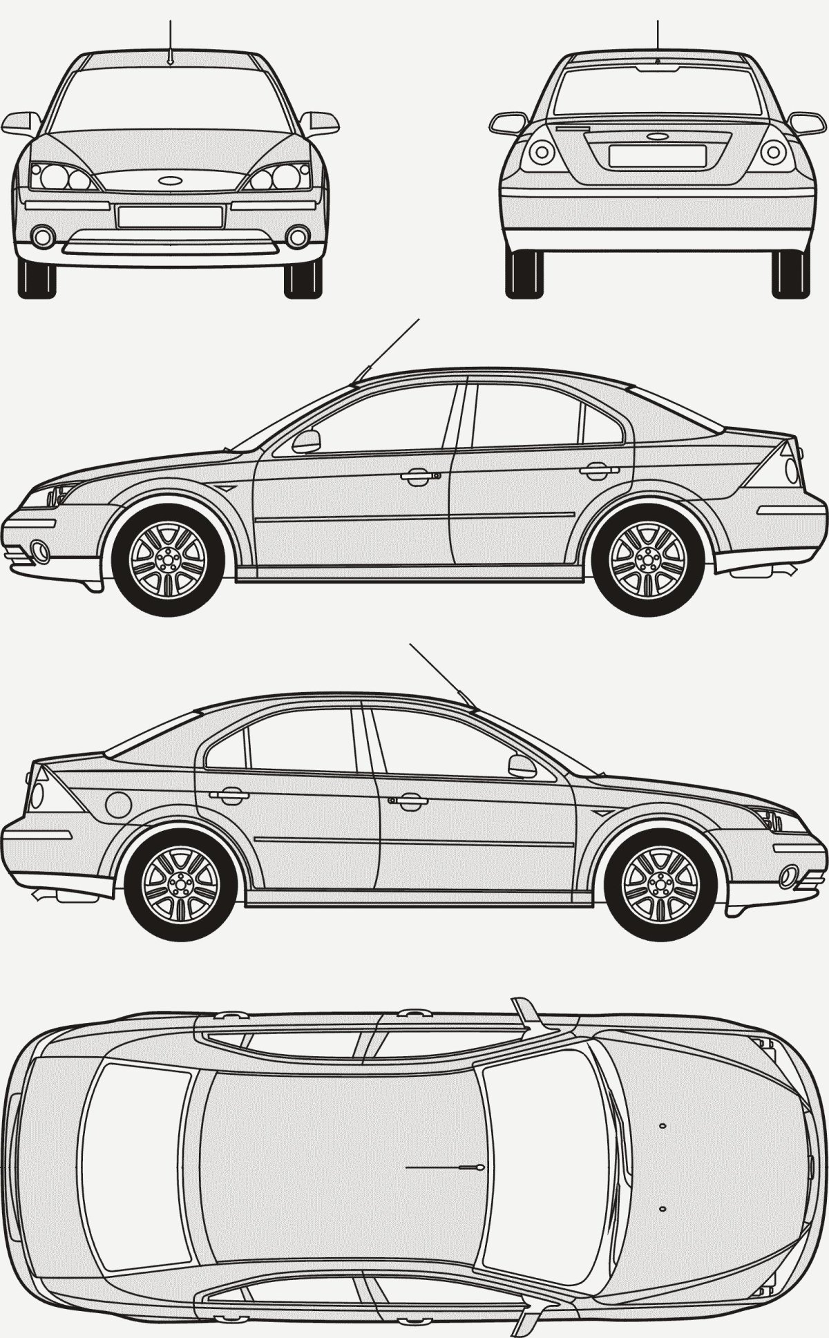 Альфа Ромео 155 чертеж