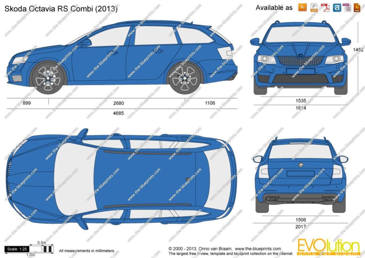 Skoda Octavia a7 Blueprints