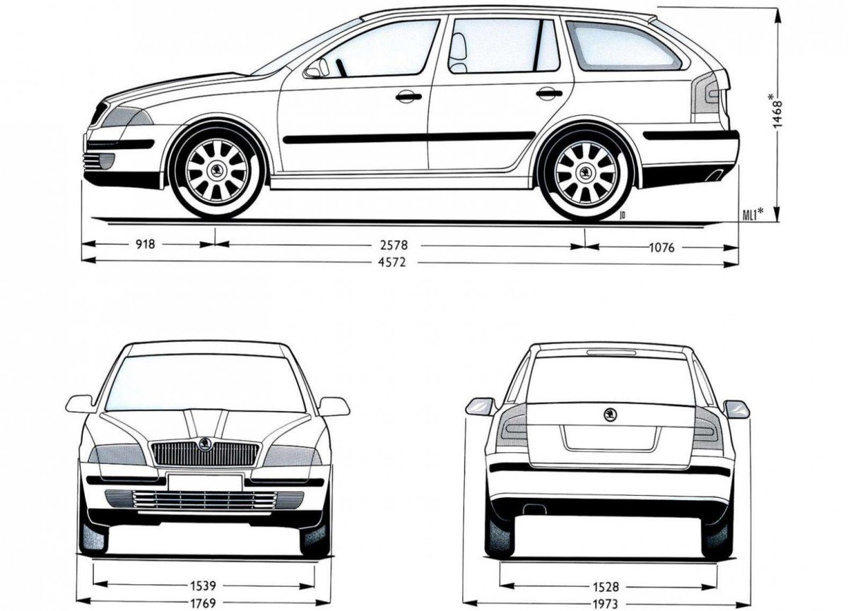 Skoda Octavia Tour чертеж