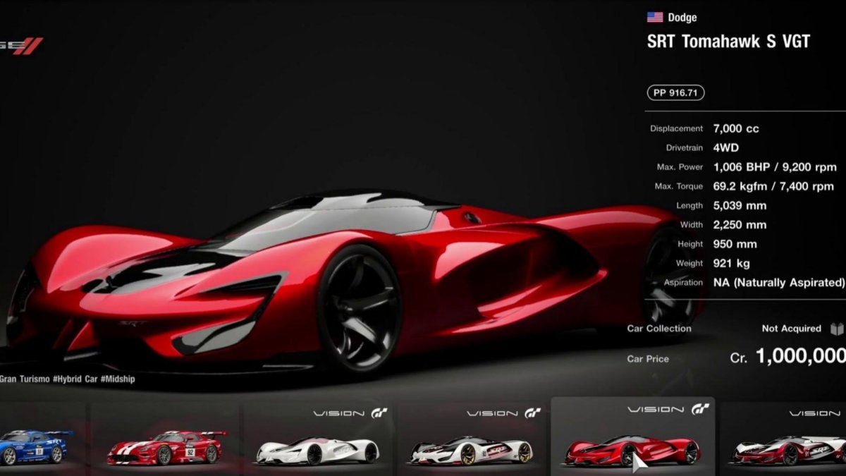 Dodge srt Tomahawk x VGT